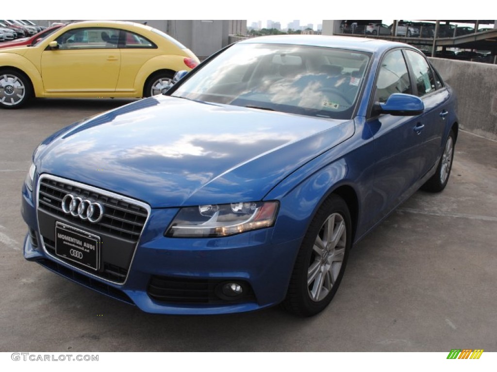 2010 A4 2.0T quattro Sedan - Aruba Blue Pearl Effect / Light Gray photo #3