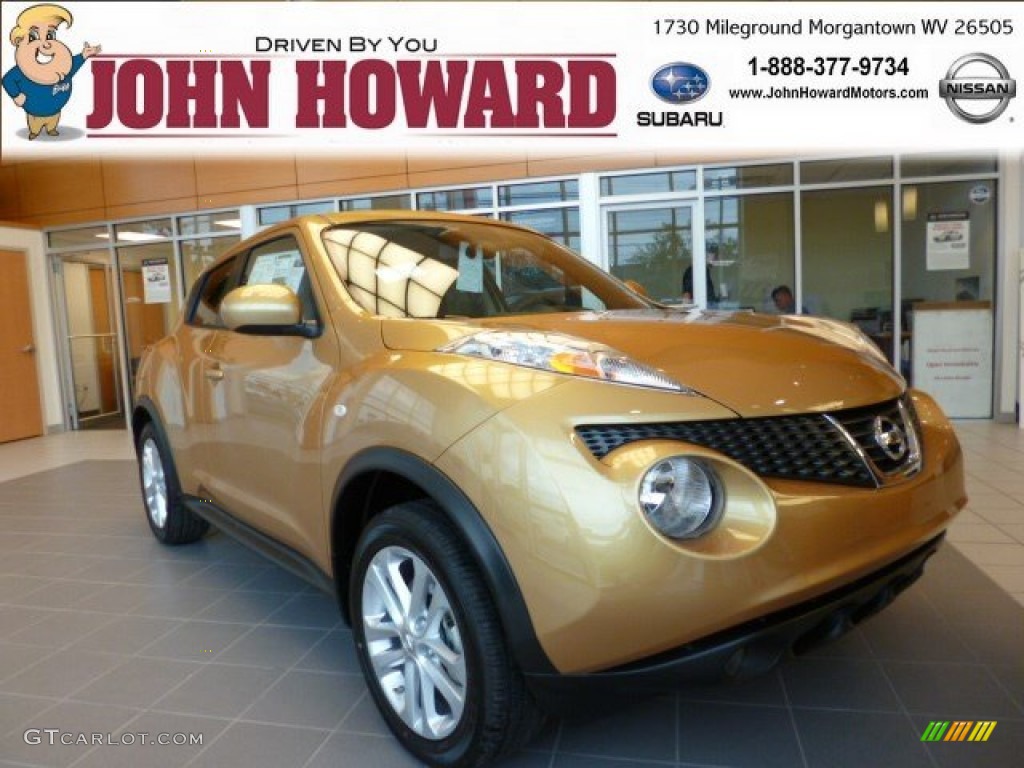 2013 Juke SL AWD - Atomic Gold / Black/Red/Red Trim photo #1