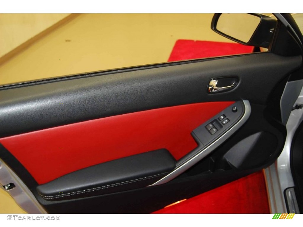 2011 Nissan Altima 3.5 SR Coupe Red Door Panel Photo #81460868