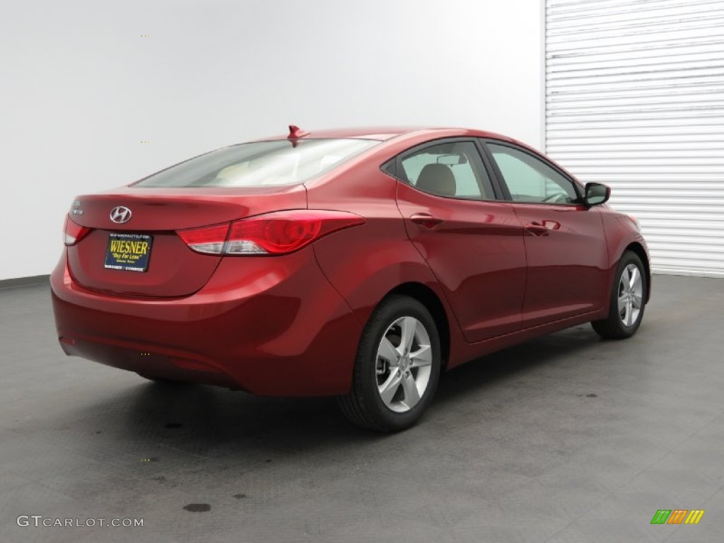 2013 Elantra GLS - Sparkling Ruby / Beige photo #2
