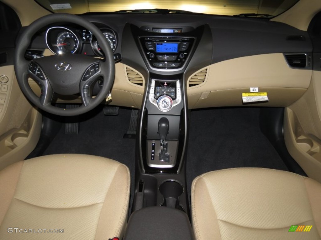 2013 Elantra GLS - Sparkling Ruby / Beige photo #3