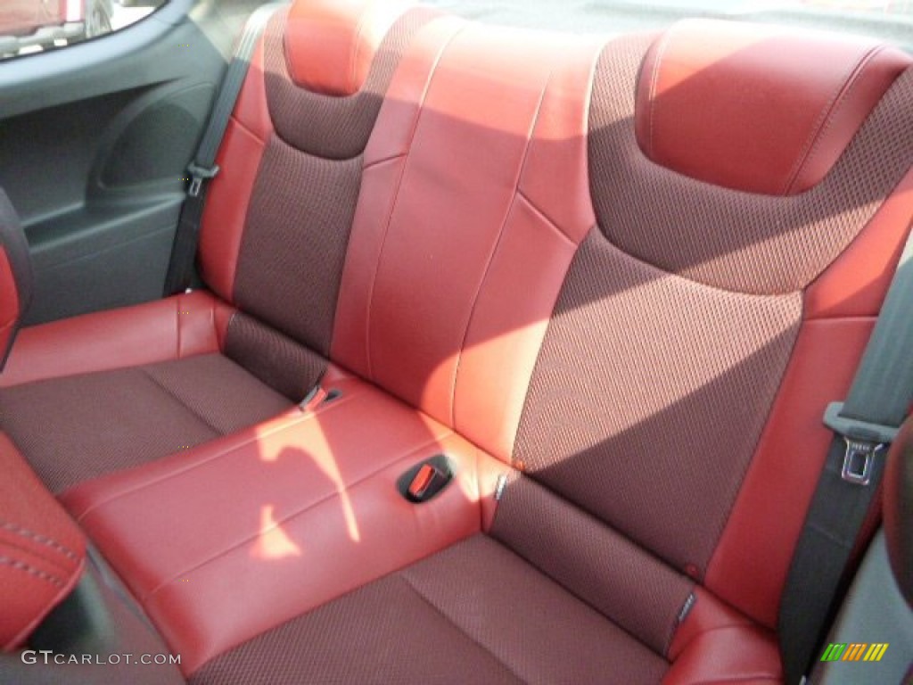 Red Leather/Red Cloth Interior 2013 Hyundai Genesis Coupe 3.8 R-Spec Photo #81462096