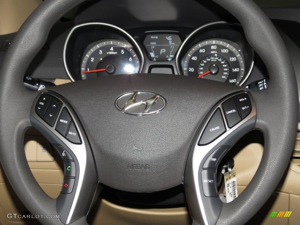 2013 Elantra GLS - Sparkling Ruby / Beige photo #4