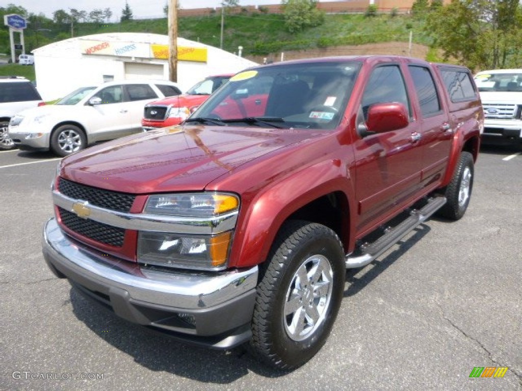 2010 Colorado LT Crew Cab 4x4 - Cardinal Red Metallic / Medium Pewter photo #5