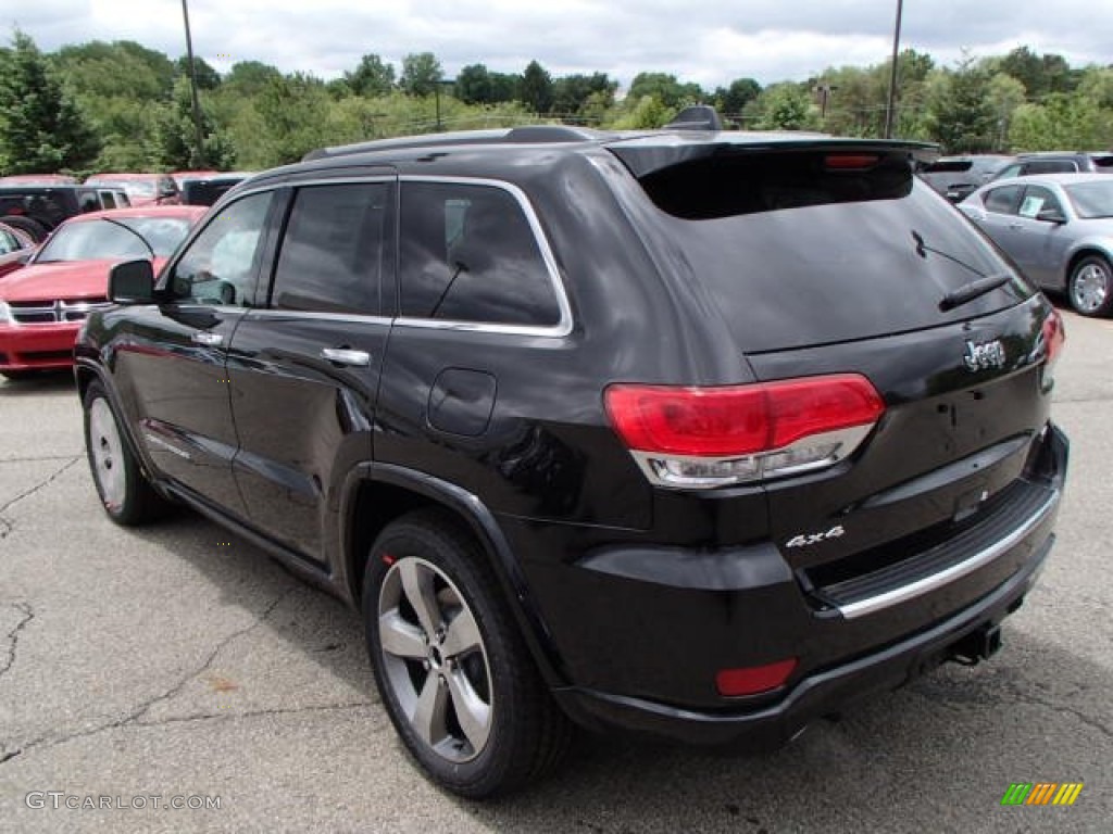 2014 Grand Cherokee Overland 4x4 - Brilliant Black Crystal Pearl / Overland Nepal Jeep Brown Light Frost photo #8