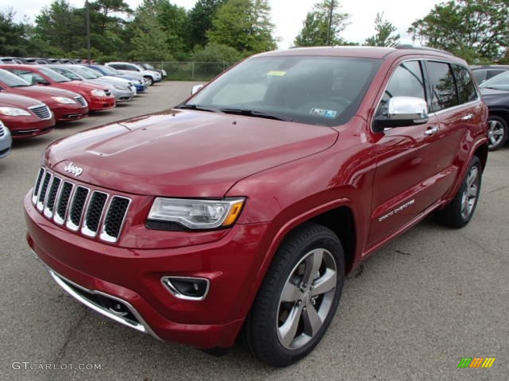 Deep Cherry Red Crystal Pearl 2014 Jeep Grand Cherokee Overland 4x4 Exterior Photo #81467726