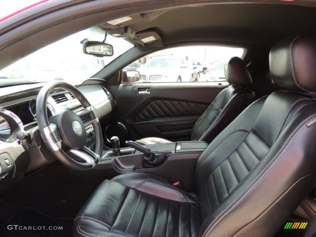 Charcoal Black Interior 2010 Ford Mustang GT Premium Coupe Photo #81468182