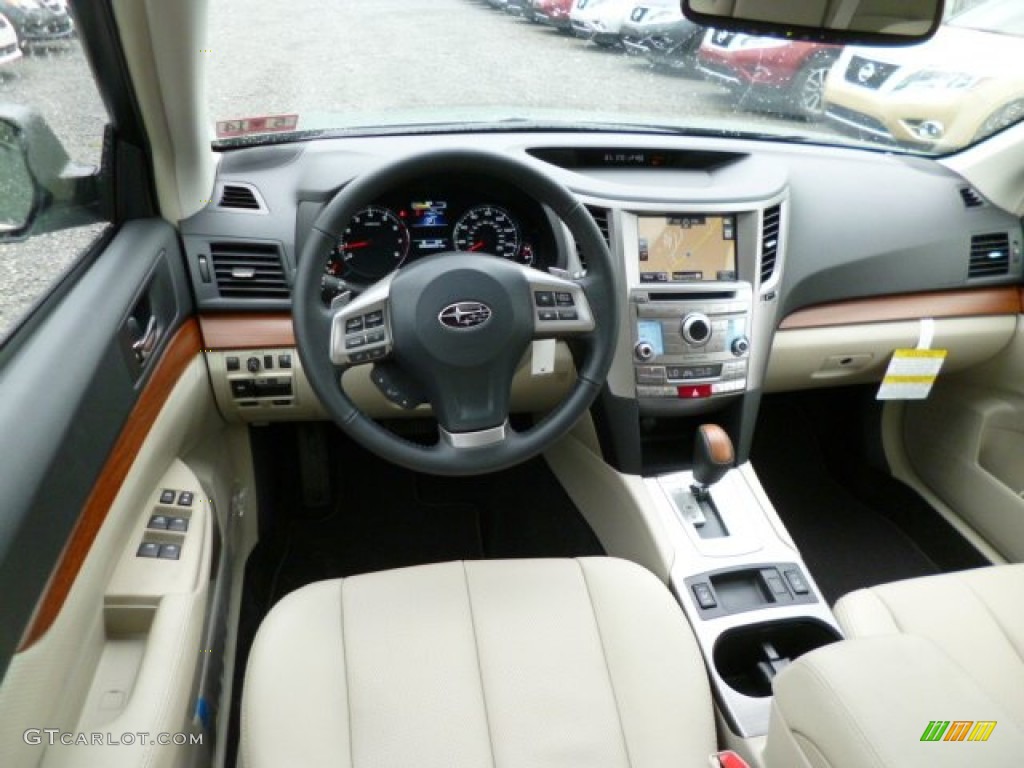 Warm Ivory Leather Interior 2013 Subaru Outback 2.5i Limited Photo #81468391