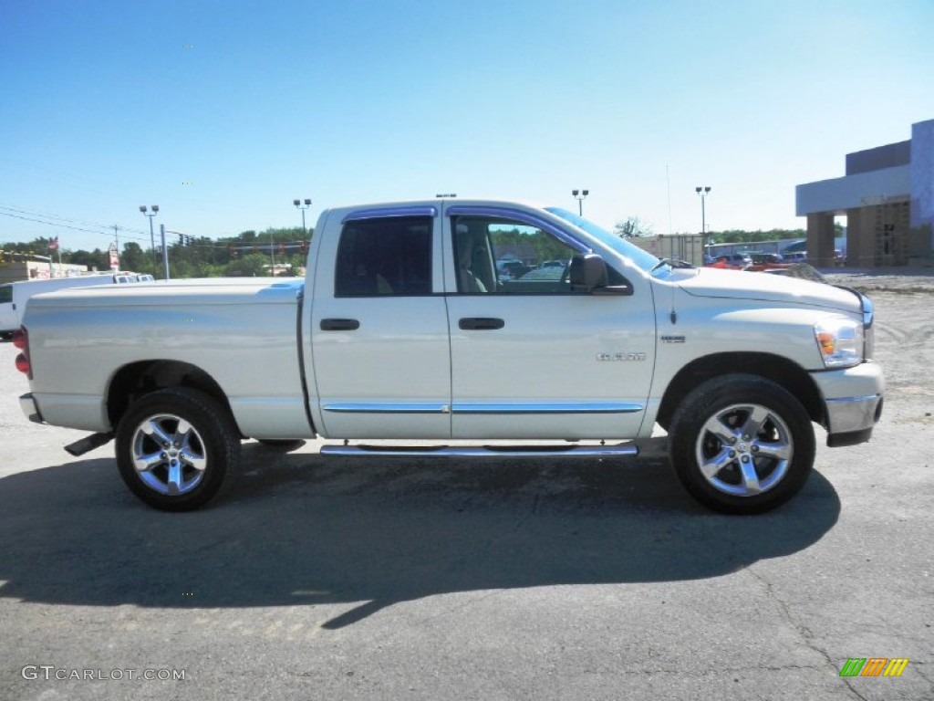 2008 Ram 1500 Big Horn Edition Quad Cab 4x4 - Cool Vanilla White / Medium Slate Gray photo #1