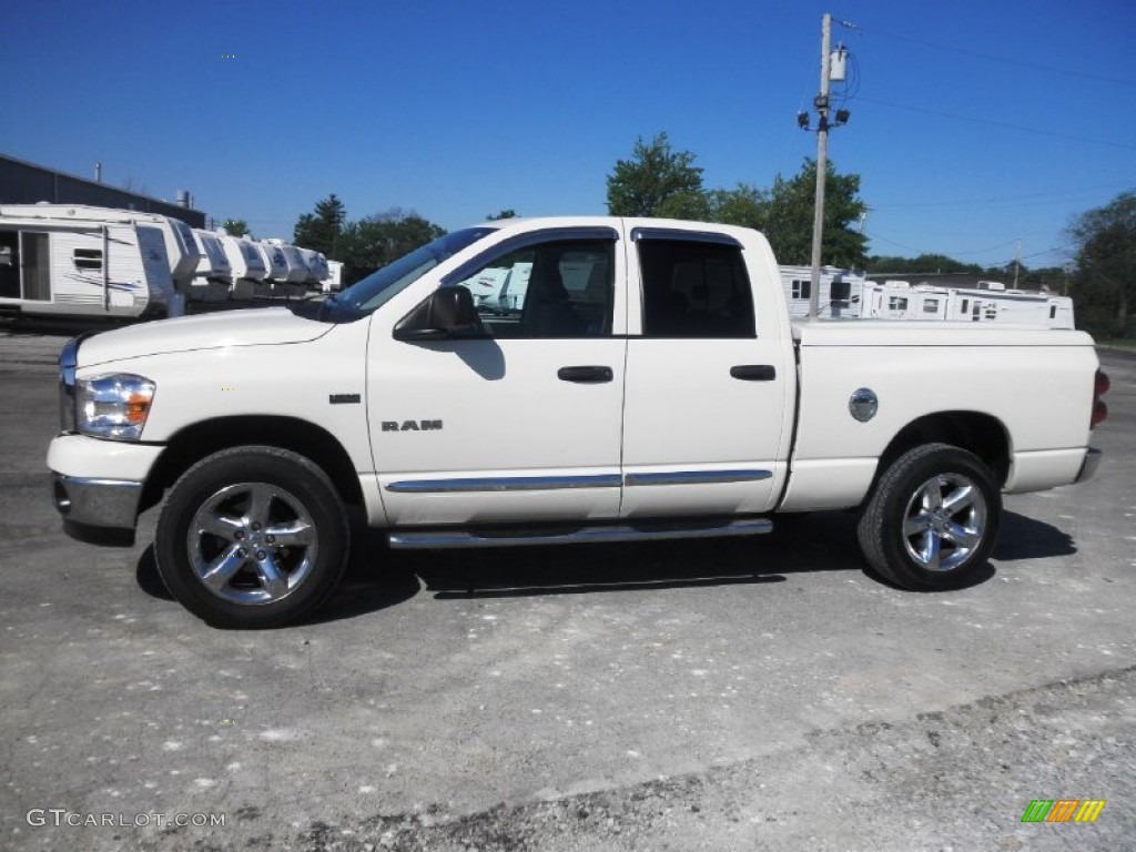 Cool Vanilla White 2008 Dodge Ram 1500 Big Horn Edition Quad Cab 4x4 Exterior Photo #81469878