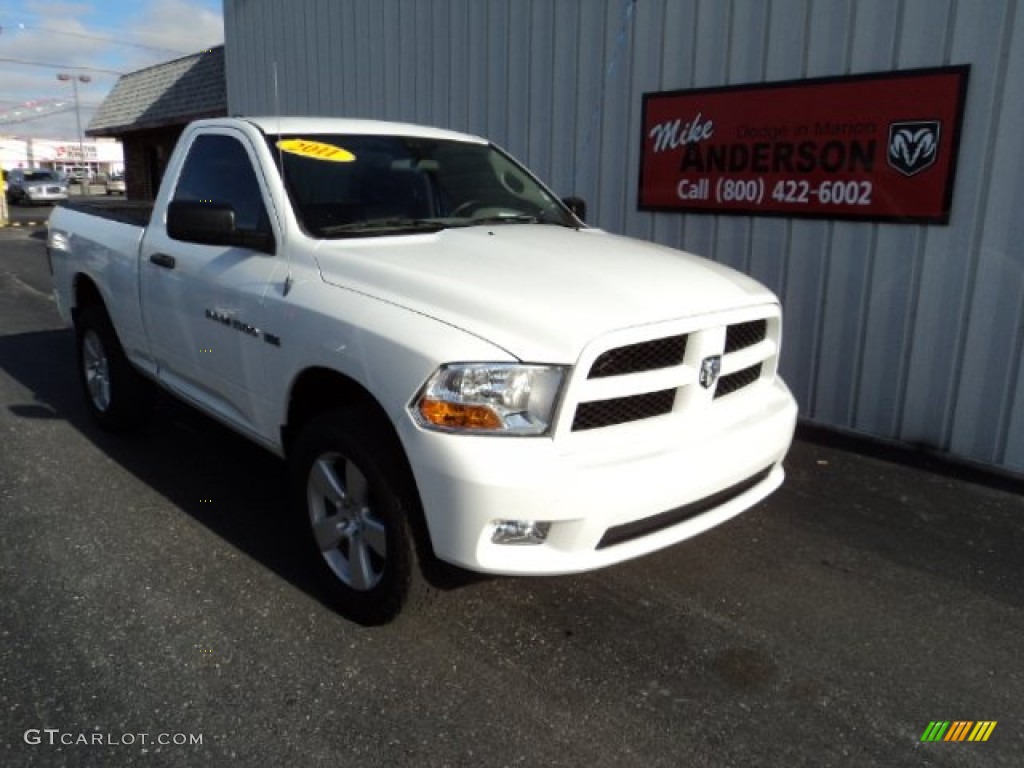 2011 Ram 1500 Express Regular Cab 4x4 - Bright White / Dark Slate Gray/Medium Graystone photo #1