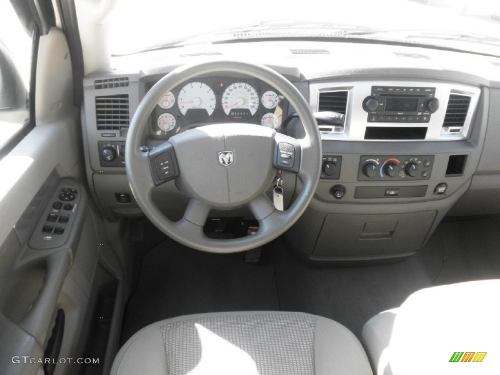 2008 Dodge Ram 1500 Big Horn Edition Quad Cab 4x4 Medium Slate Gray Dashboard Photo #81470186
