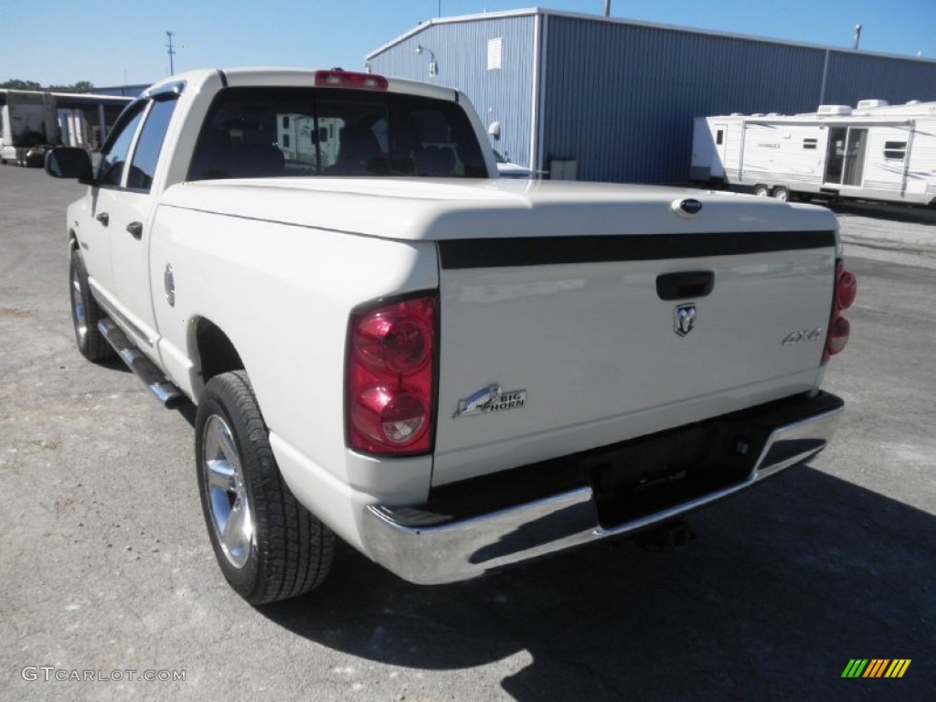 2008 Ram 1500 Big Horn Edition Quad Cab 4x4 - Cool Vanilla White / Medium Slate Gray photo #20
