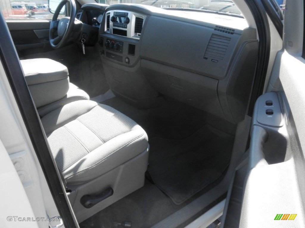 2008 Ram 1500 Big Horn Edition Quad Cab 4x4 - Cool Vanilla White / Medium Slate Gray photo #24