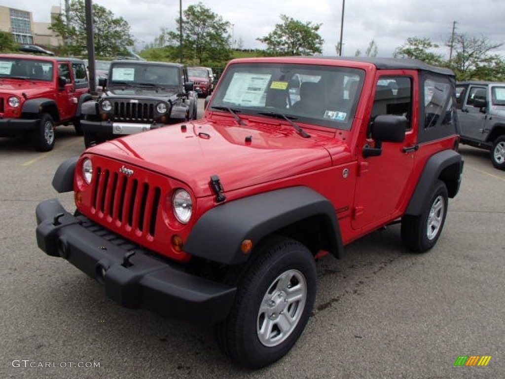 Flame Red 2013 Jeep Wrangler Sport 4x4 Exterior Photo #81470865