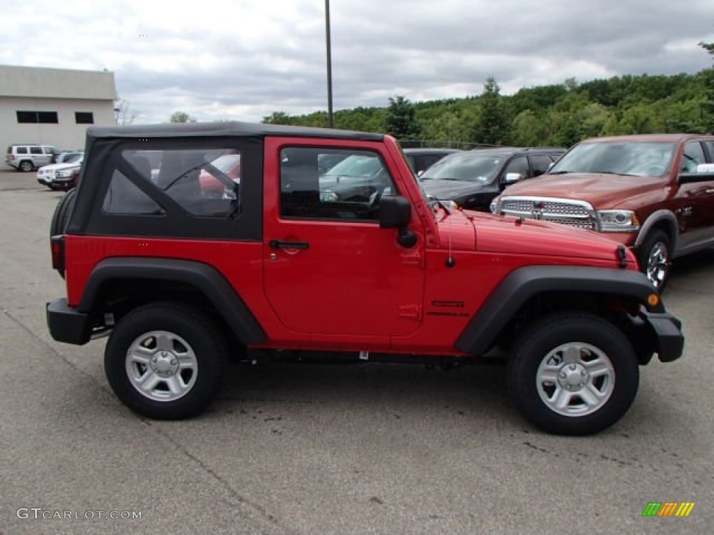 Flame Red 2013 Jeep Wrangler Sport 4x4 Exterior Photo #81470922
