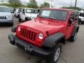 Flame Red 2013 Jeep Wrangler Sport 4x4 Exterior