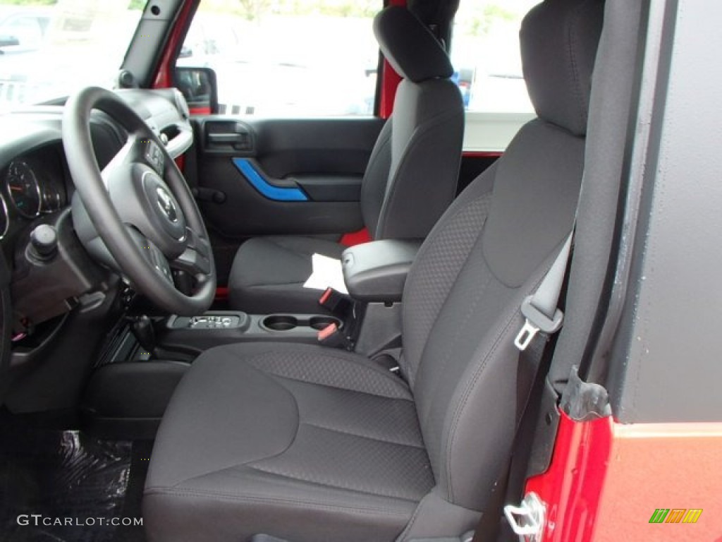 Black Interior 2013 Jeep Wrangler Sport 4x4 Photo #81471453