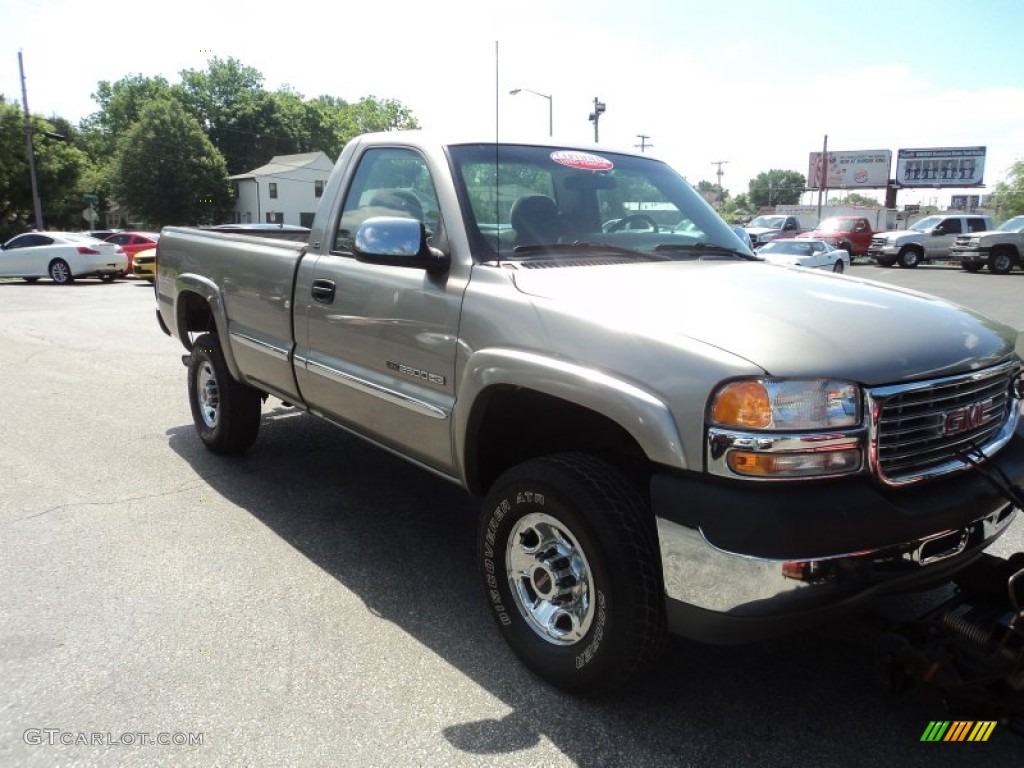 2001 Sierra 2500HD SL Regular Cab 4x4 - Pewter Metallic / Graphite photo #23