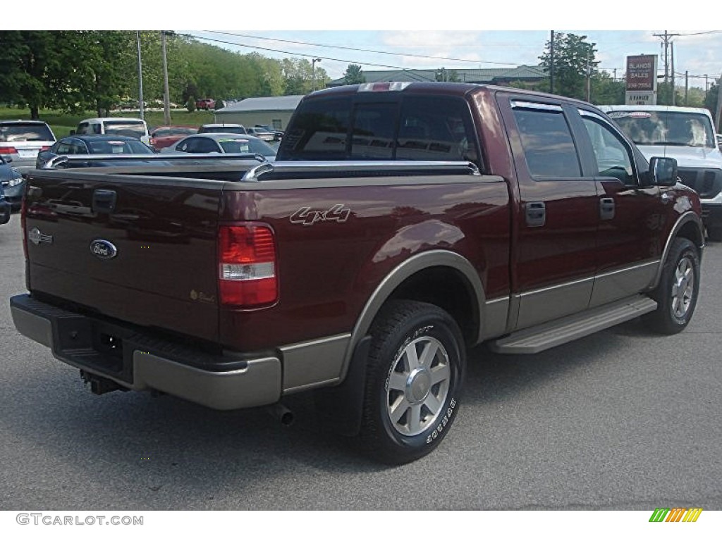 2006 F150 Lariat SuperCrew 4x4 - Dark Copper Metallic / Castano Brown Leather photo #2