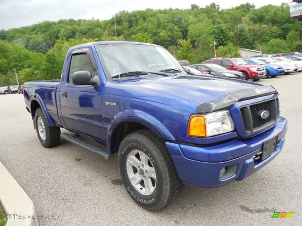 Sonic Blue Metallic 2004 Ford Ranger Edge Regular Cab 4x4 Exterior Photo #81477286
