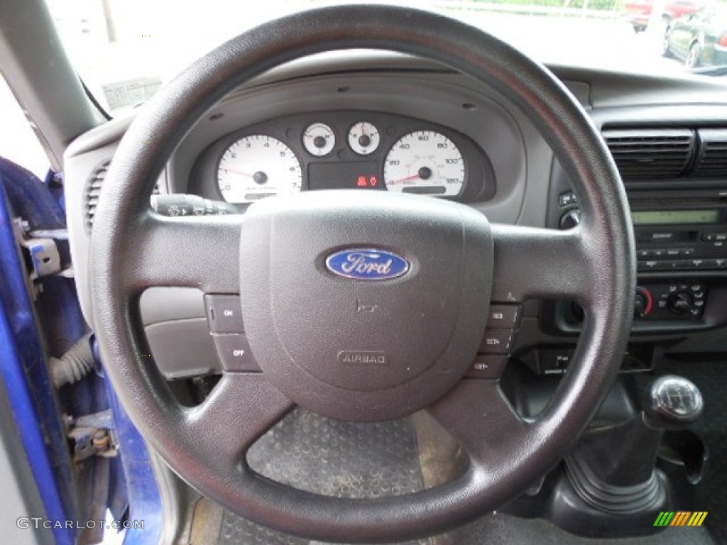2004 Ford Ranger Edge Regular Cab 4x4 Medium Dark Flint Steering Wheel Photo #81477373