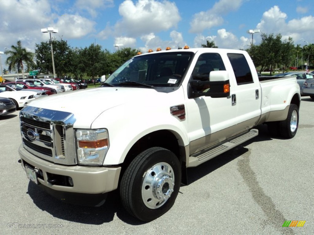 Oxford White 2010 Ford F450 Super Duty King Ranch Crew Cab 4x4 Dually Exterior Photo #81478268
