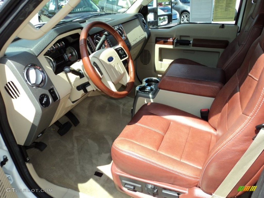 Chapparal Leather Interior 2010 Ford F450 Super Duty King Ranch Crew Cab 4x4 Dually Photo #81478395