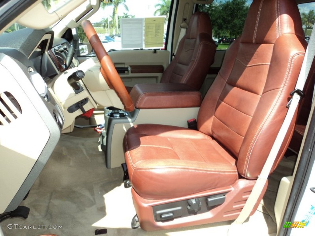 Chapparal Leather Interior 2010 Ford F450 Super Duty King Ranch Crew Cab 4x4 Dually Photo #81478424