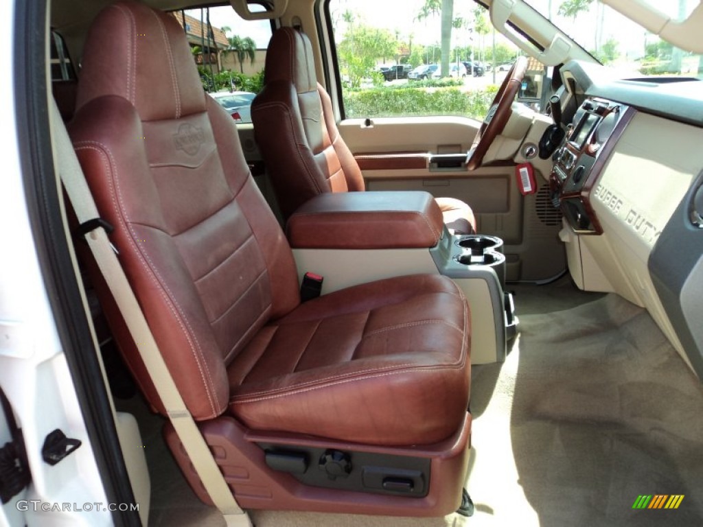 Chapparal Leather Interior 2010 Ford F450 Super Duty King Ranch Crew Cab 4x4 Dually Photo #81478468