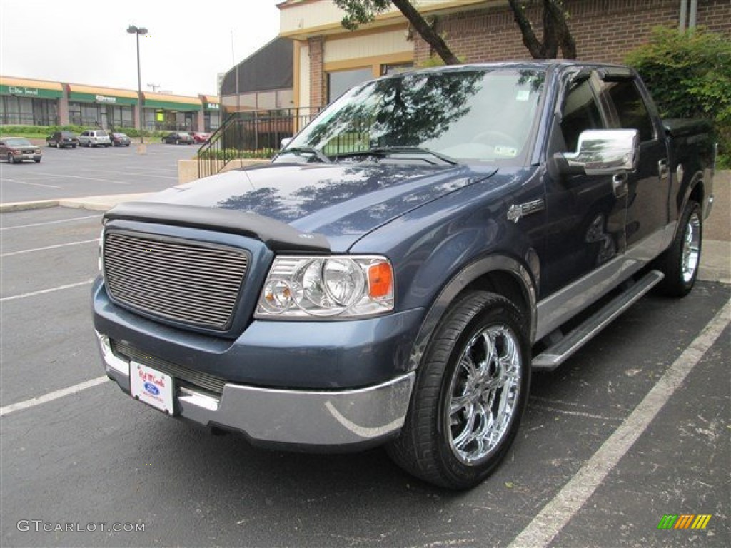 2005 F150 XLT SuperCrew - Medium Wedgewood Blue Metallic / Medium Flint Grey photo #5