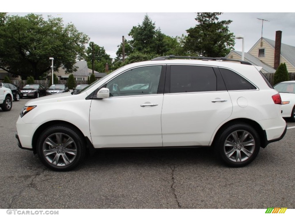 2010 MDX Advance - Aspen White Pearl / Taupe Gray photo #6