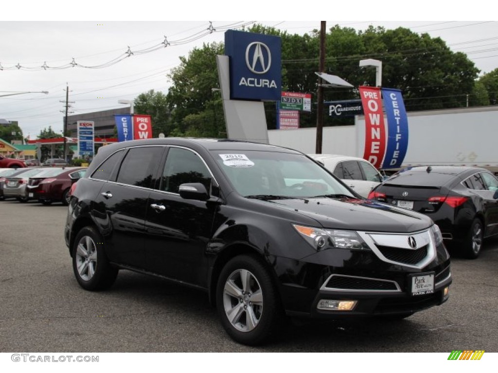 2010 MDX Technology - Crystal Black Pearl / Ebony photo #1