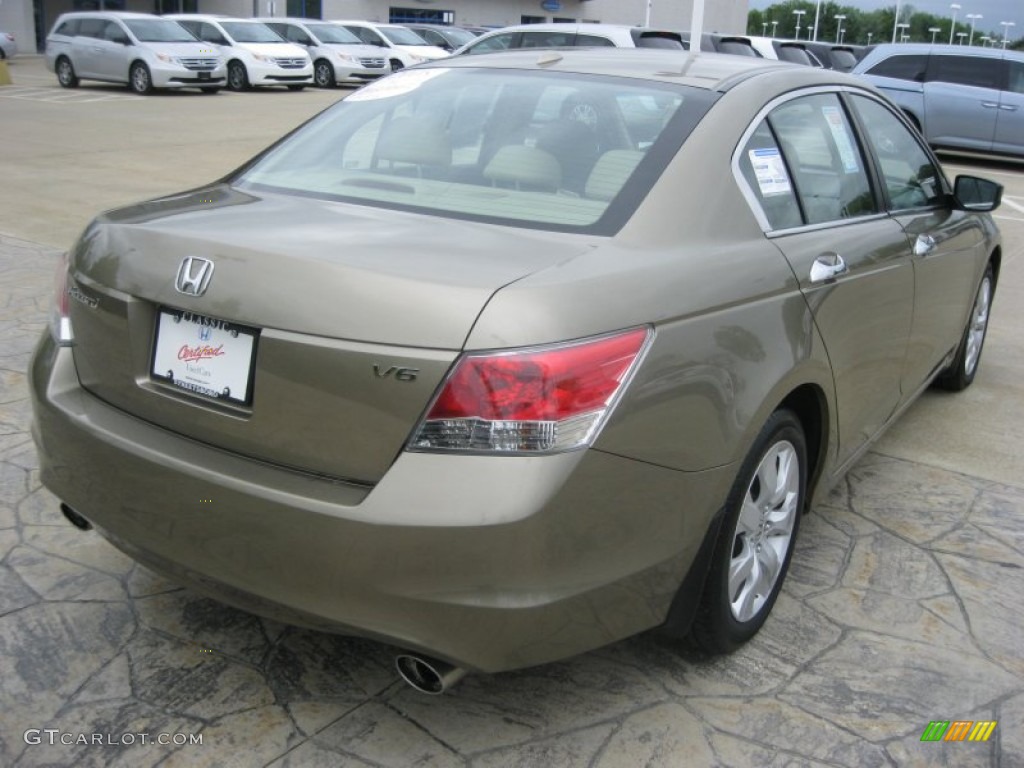 2008 Accord EX-L V6 Sedan - Bold Beige Metallic / Ivory photo #5