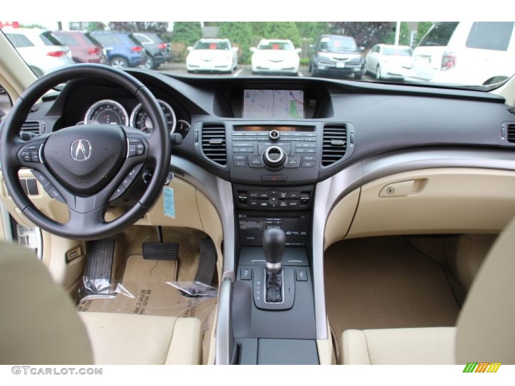 2010 Acura TSX Sedan Parchment Dashboard Photo #81482651