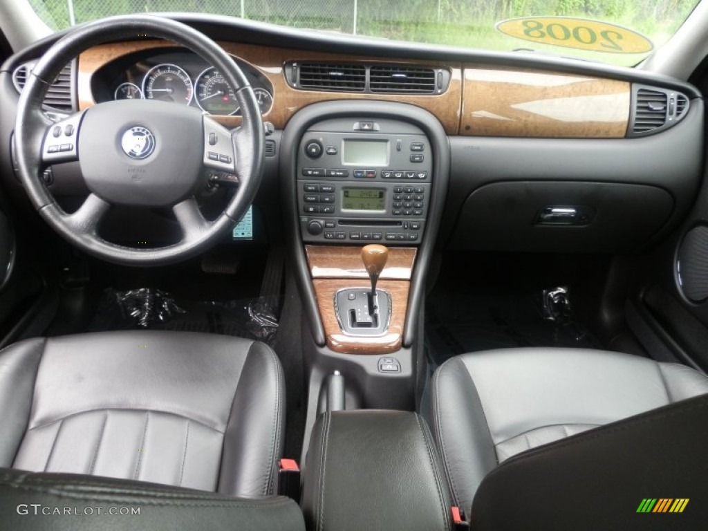 2008 Jaguar X-Type 3.0 Sedan Charcoal Dashboard Photo #81485779