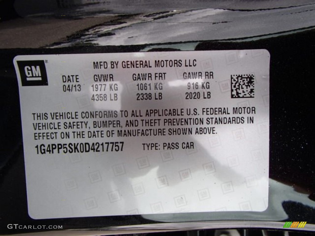 2013 Verano FWD - Carbon Black Metallic / Medium Titanium photo #20