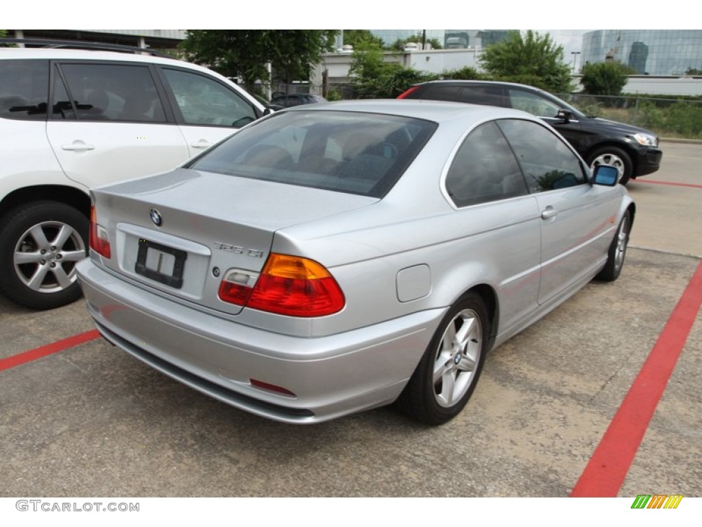 2001 3 Series 325i Coupe - Titanium Silver Metallic / Grey photo #9