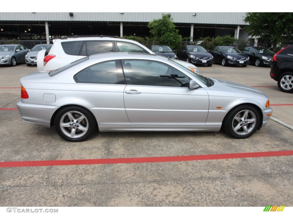 2001 3 Series 325i Coupe - Titanium Silver Metallic / Grey photo #10