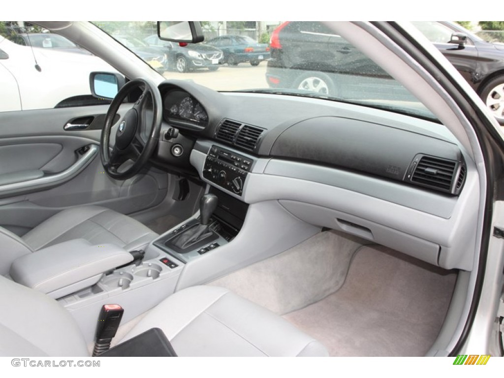 2001 3 Series 325i Coupe - Titanium Silver Metallic / Grey photo #12