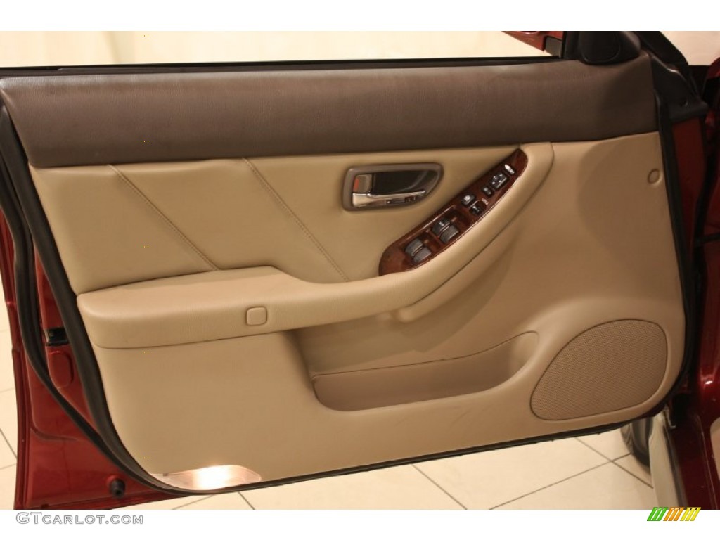 2002 Outback Limited Wagon - Regatta Red Pearl / Beige photo #4