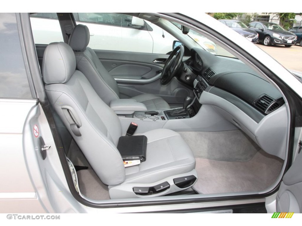 2001 3 Series 325i Coupe - Titanium Silver Metallic / Grey photo #13