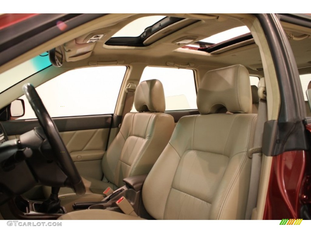 2002 Outback Limited Wagon - Regatta Red Pearl / Beige photo #5