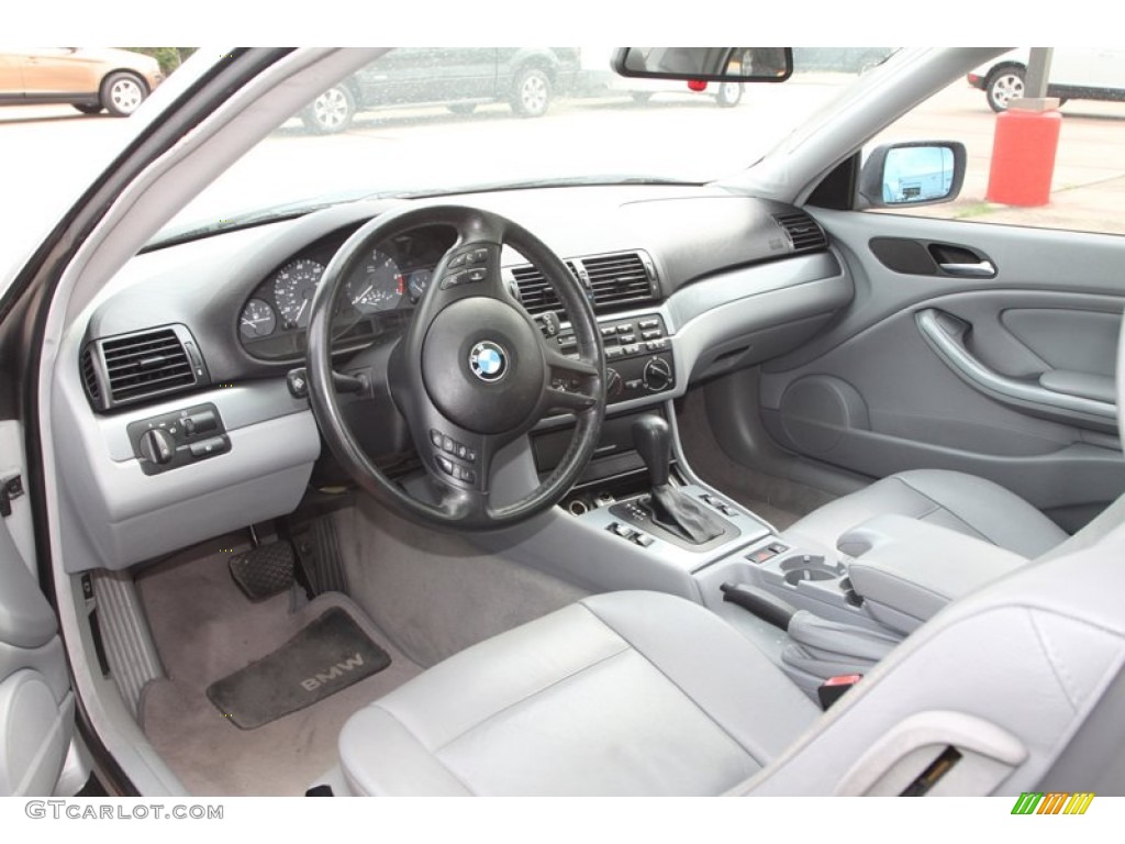 2001 3 Series 325i Coupe - Titanium Silver Metallic / Grey photo #16