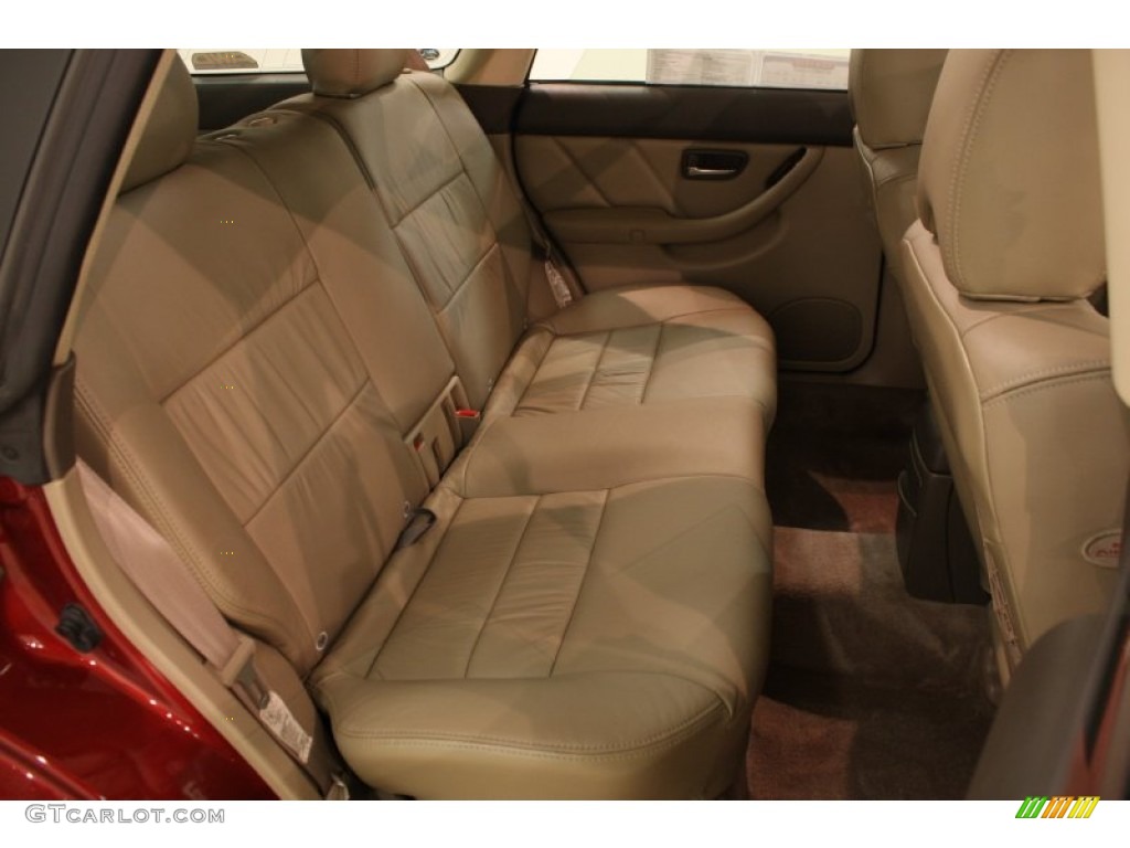 2002 Outback Limited Wagon - Regatta Red Pearl / Beige photo #11
