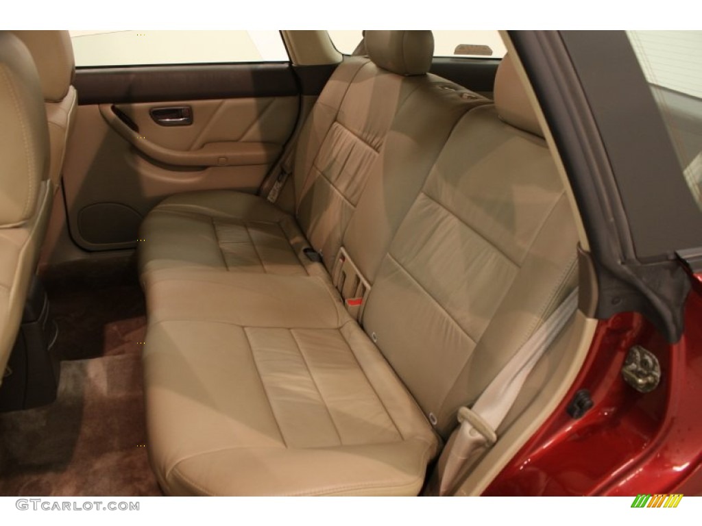 2002 Outback Limited Wagon - Regatta Red Pearl / Beige photo #12
