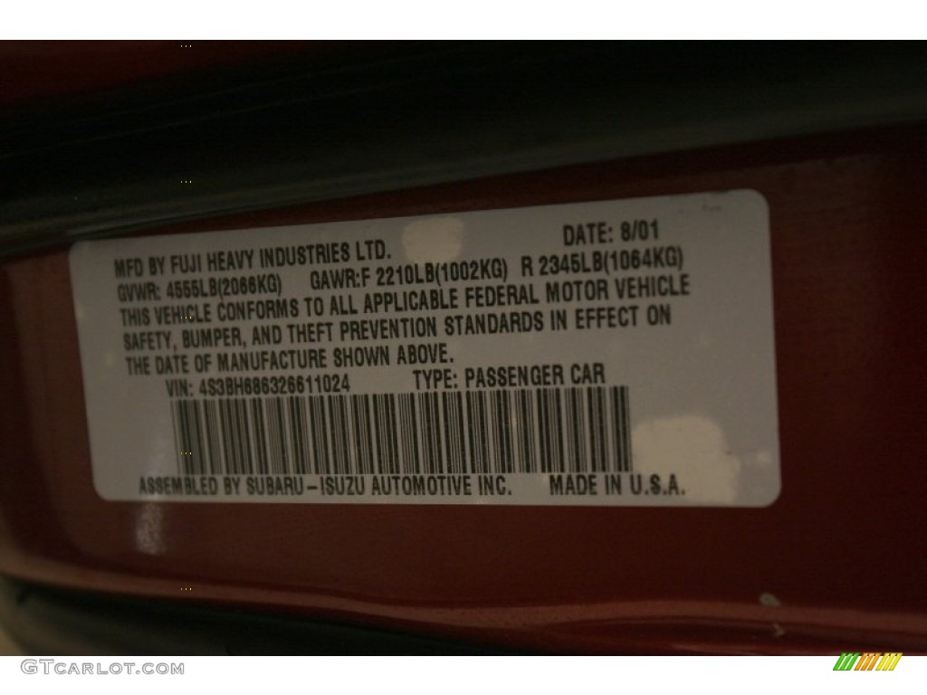 2002 Outback Limited Wagon - Regatta Red Pearl / Beige photo #16