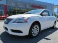 2013 Aspen White Nissan Sentra SV  photo #1