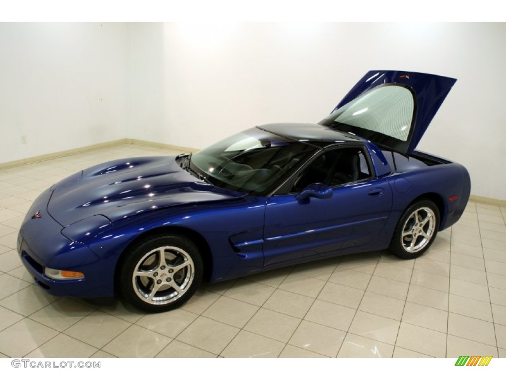 2002 Corvette Coupe - Electron Blue Metallic / Black photo #21