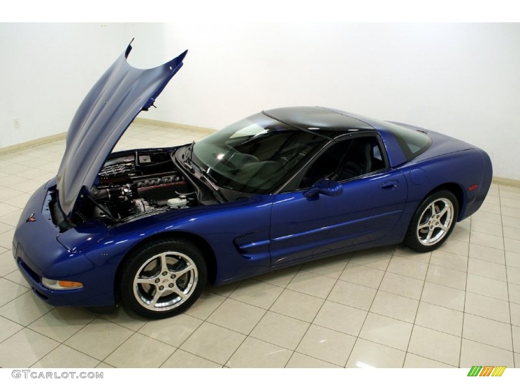 2002 Corvette Coupe - Electron Blue Metallic / Black photo #23
